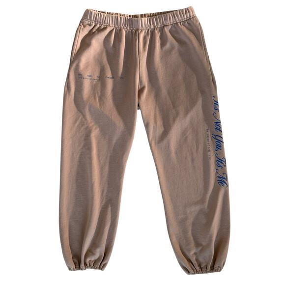 The Mayfair Group Tan Sweatpants Joggers Women's Medium/Large 100% Cotton - Picture 1 of 8